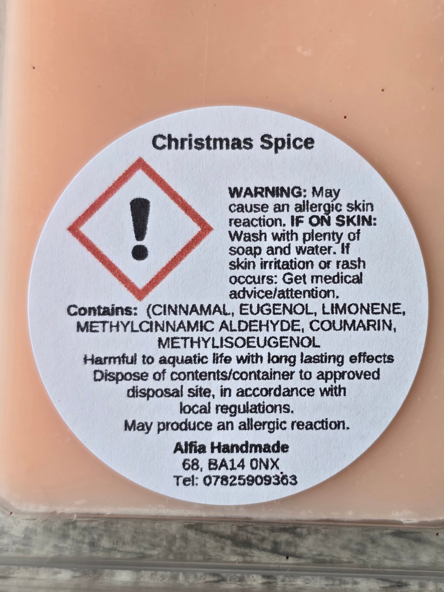 Christmas Spice Soy Wax Snap Bar