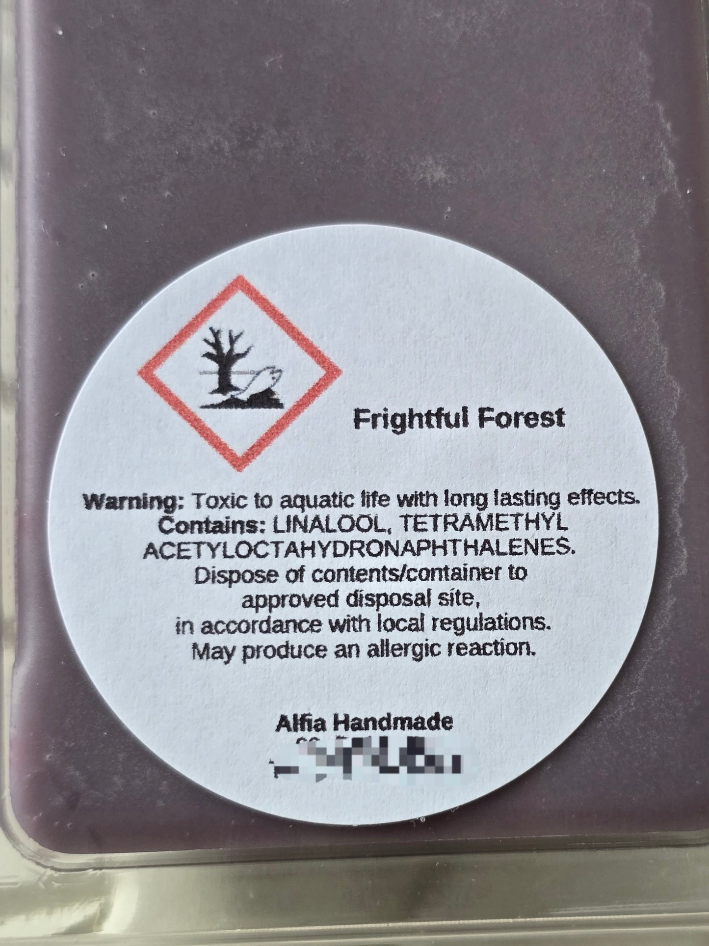 New Frightful Forest Soy Wax Melt Snap Bar - Natural Woodland Scent - Halloween