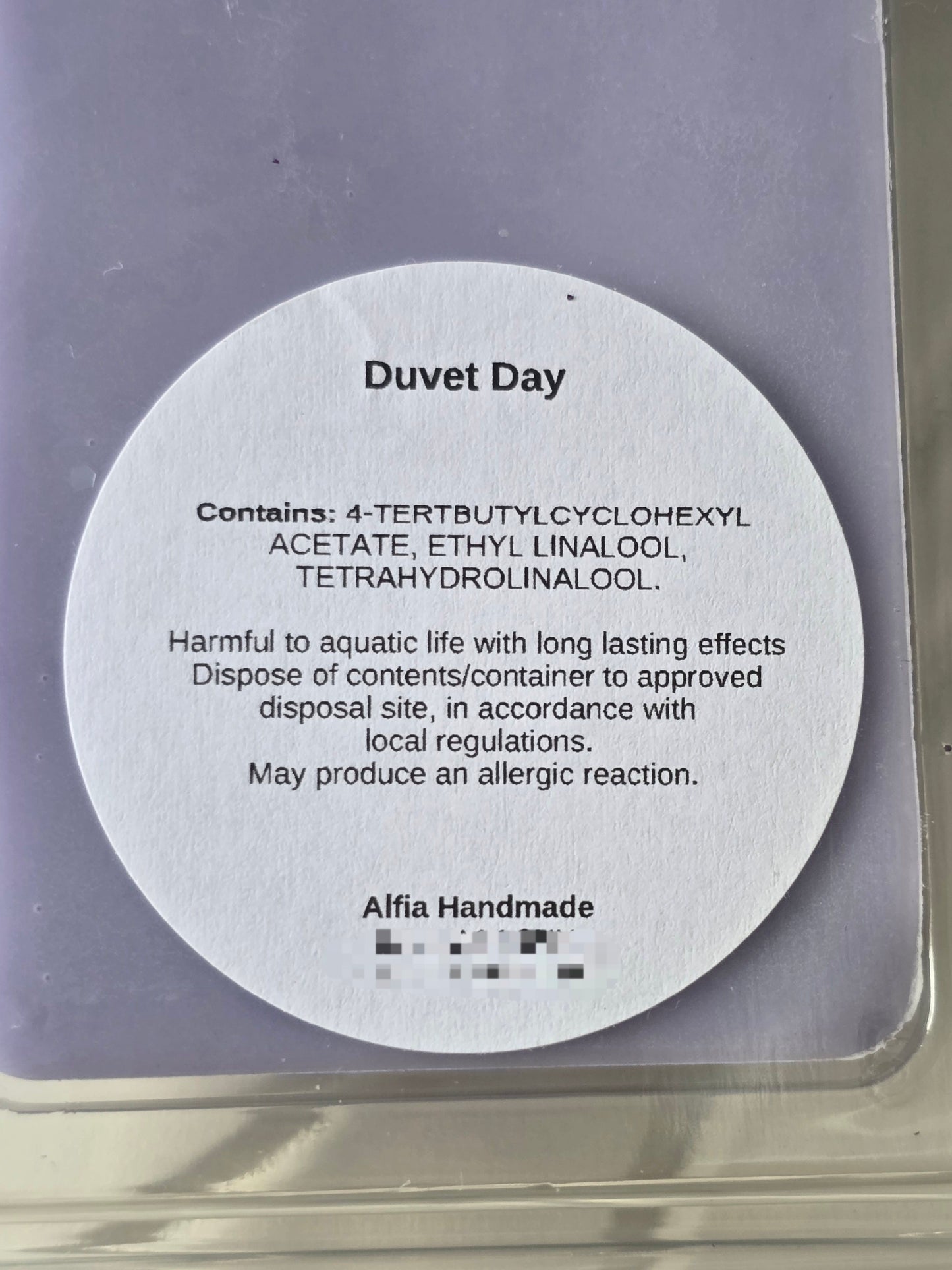 Duvet Day Soy Wax Melt Snap Bar - Cozy Relaxing Scent