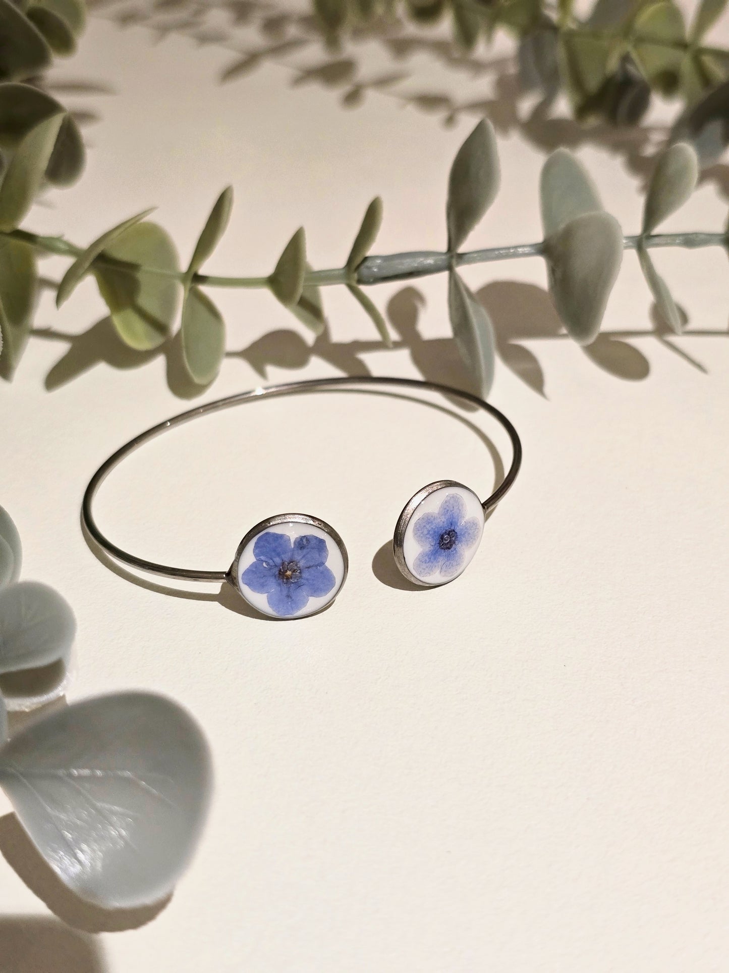Handmade Forget-Me-Not Bracelet | Real Flower Resin Botanical Keepsake Jewellery
