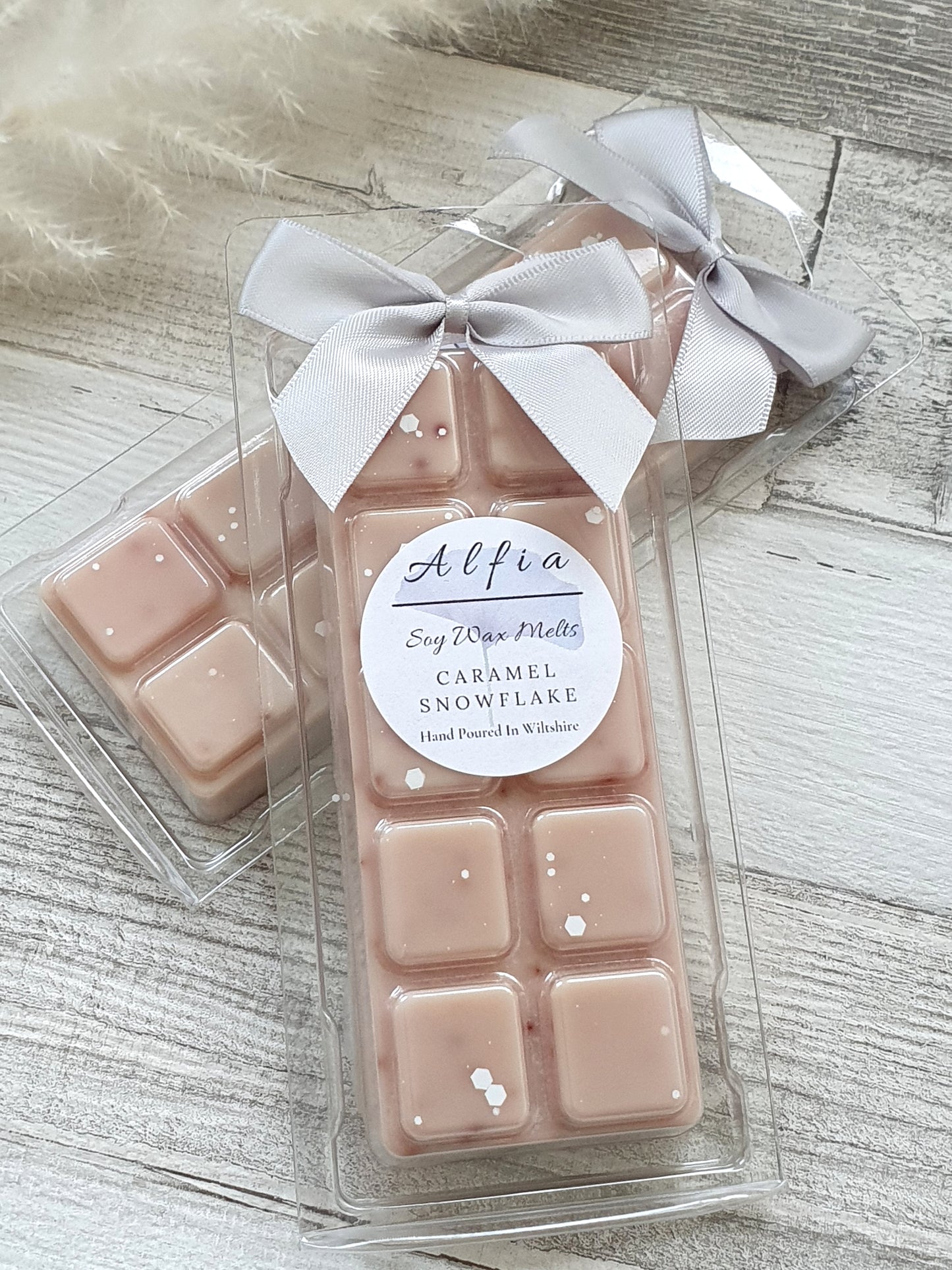 BRAND NEW Caramel Snowflake Snap Bar Soy Wax Melt - Alfia