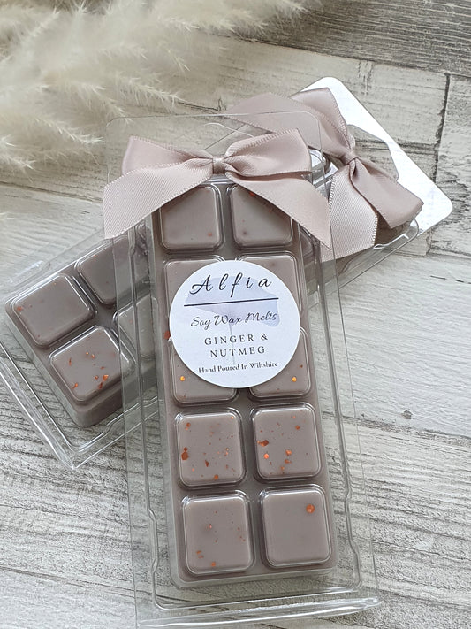 BRAND NEW Ginger & Nutmeg Snap Bar Soy Wax Melt - Alfia