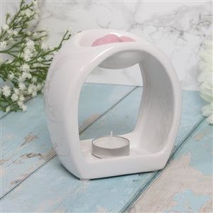 Tall Orb Ceramic Wax Melter- White 14cm - Alfia
